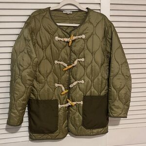 Moon River Olive Quilted Jacket